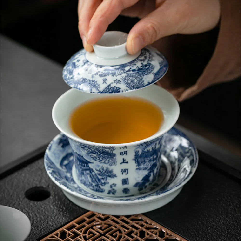 Riverside Scene at Qingming Festival Tea Set - Image 2