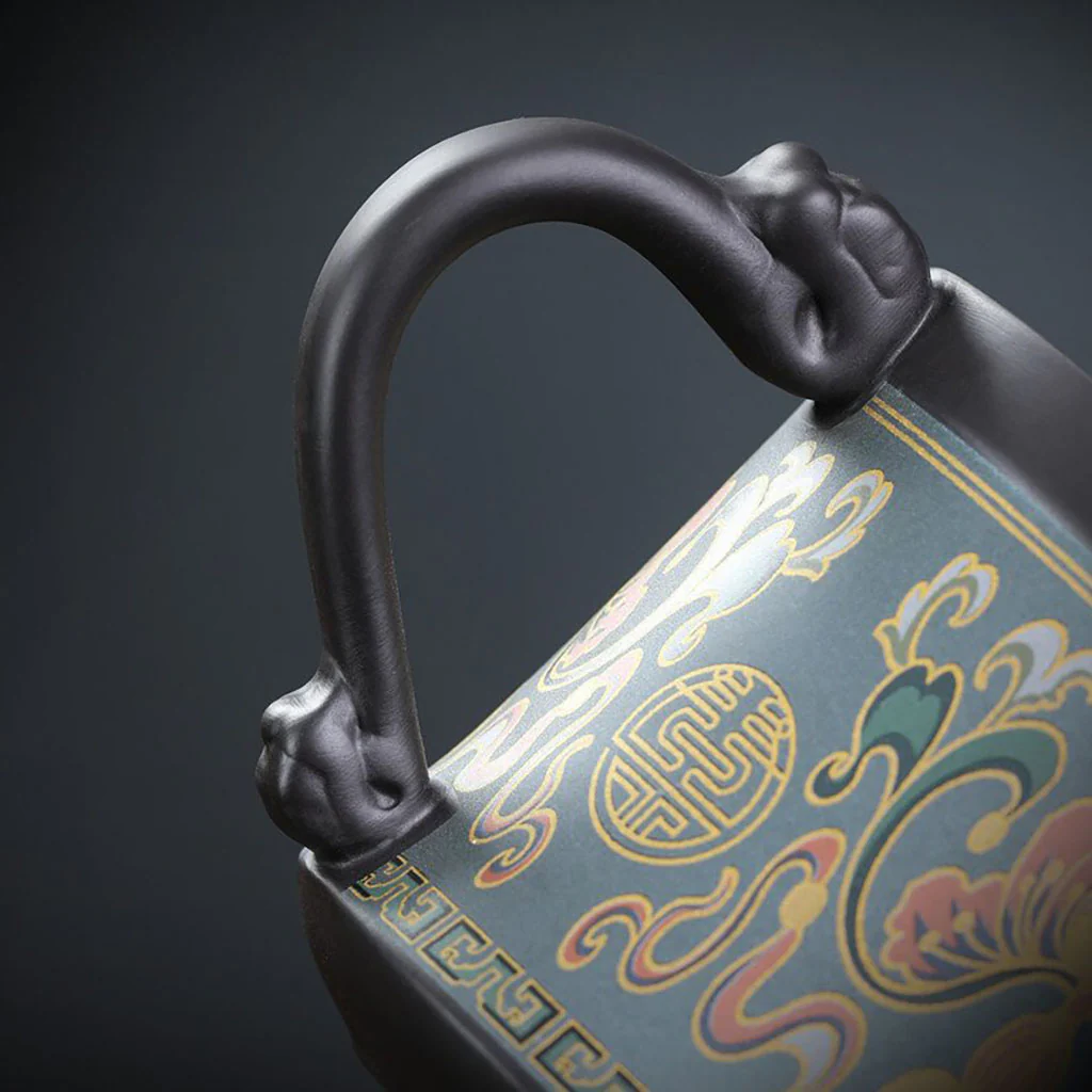 Ruyi Purple Clay Tea Cup With Infuser - Image 4