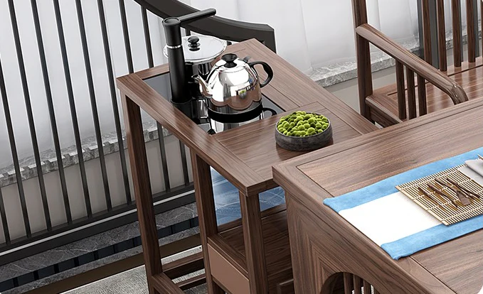 Sassafras Wood Chinese Gongfu Tea Table - Image 4