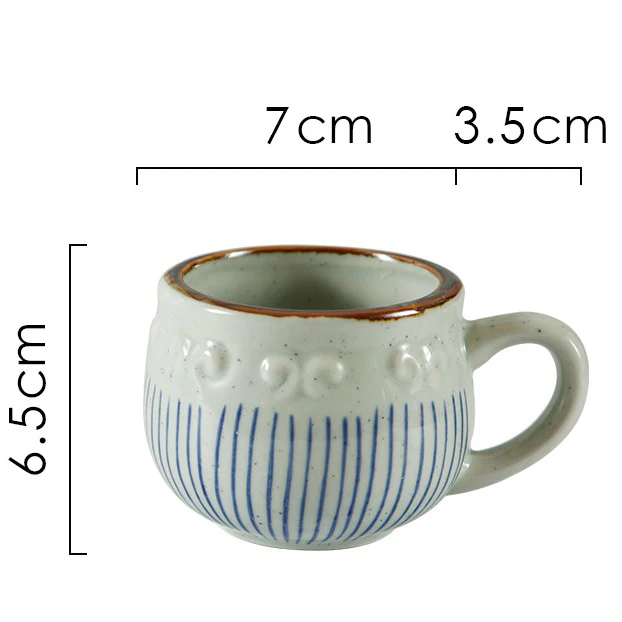 (Set of Two) Japanese Tea Cup With Handle And Saucer - Image 6