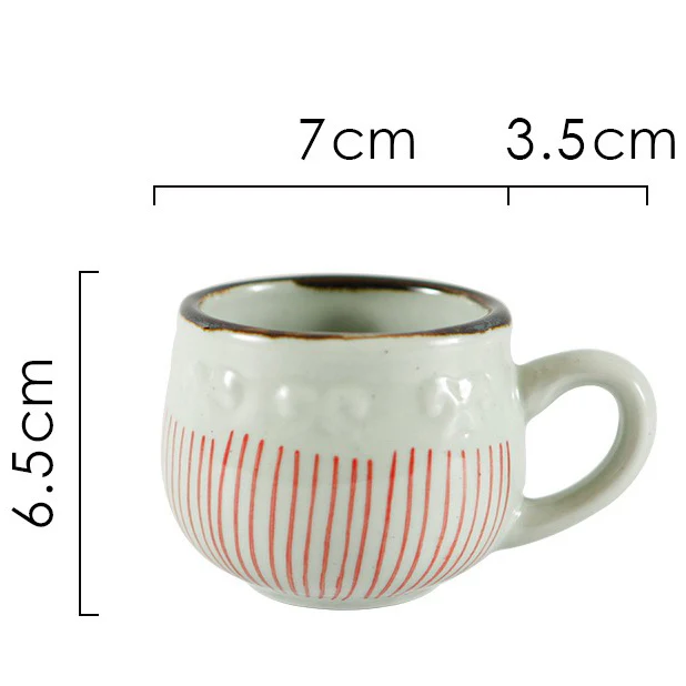 (Set of Two) Japanese Tea Cup With Handle And Saucer - Image 7