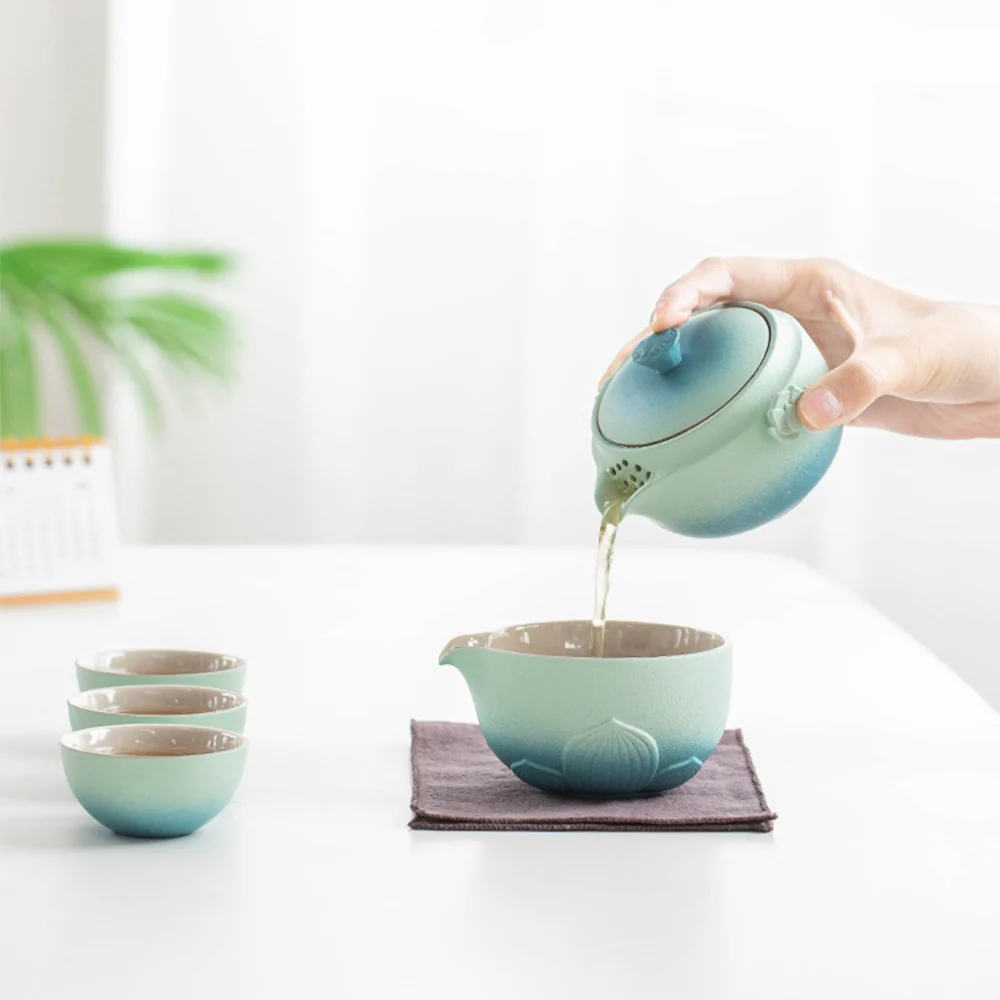 Shiboridashi Lotus Travel Tea Set - Image 3