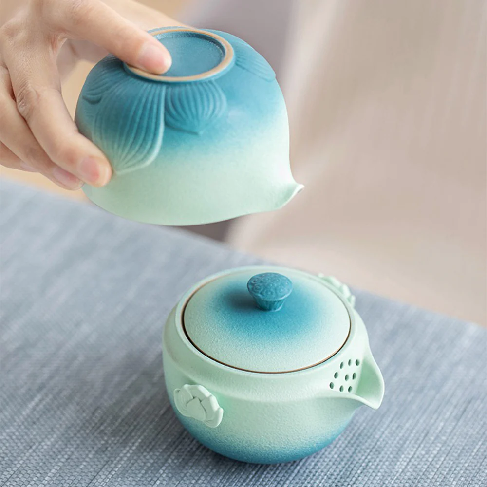 Shiboridashi Lotus Travel Tea Set - Image 4