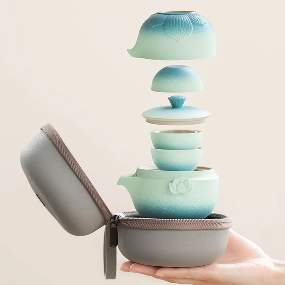 Shiboridashi Lotus Travel Tea Set - Image 5