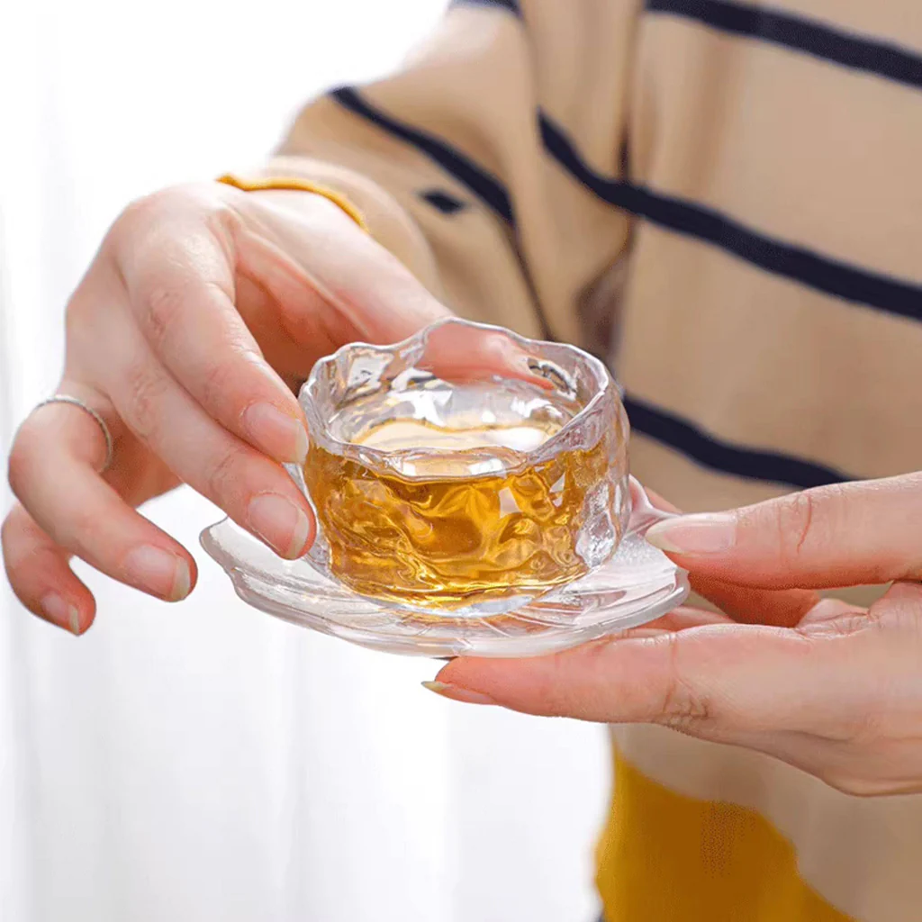 Silver Plum Blossom Glass Tea Set - Image 5