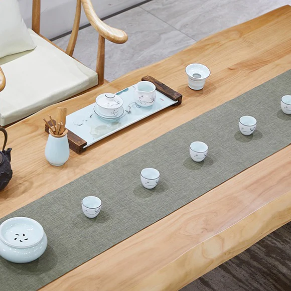 Simple Modern Pine Wood Chinese Tea Table - Image 12