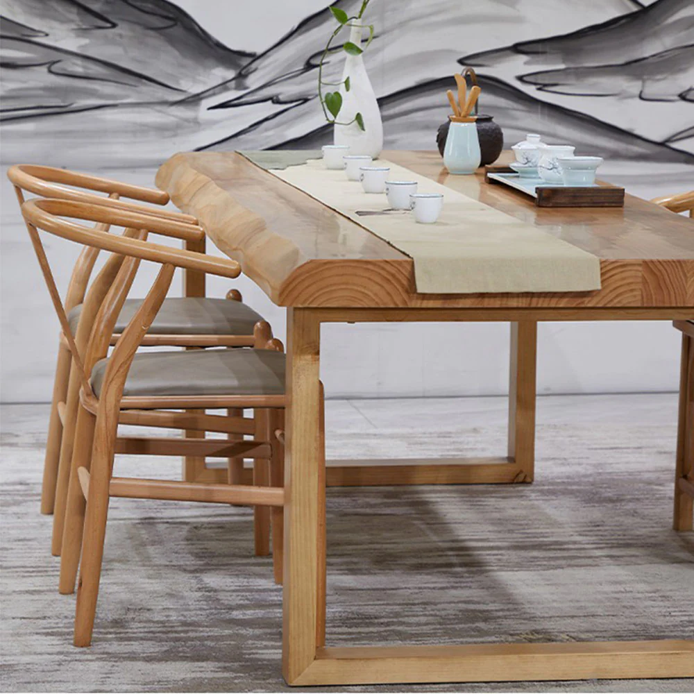 Simple Modern Pine Wood Chinese Tea Table - Image 5