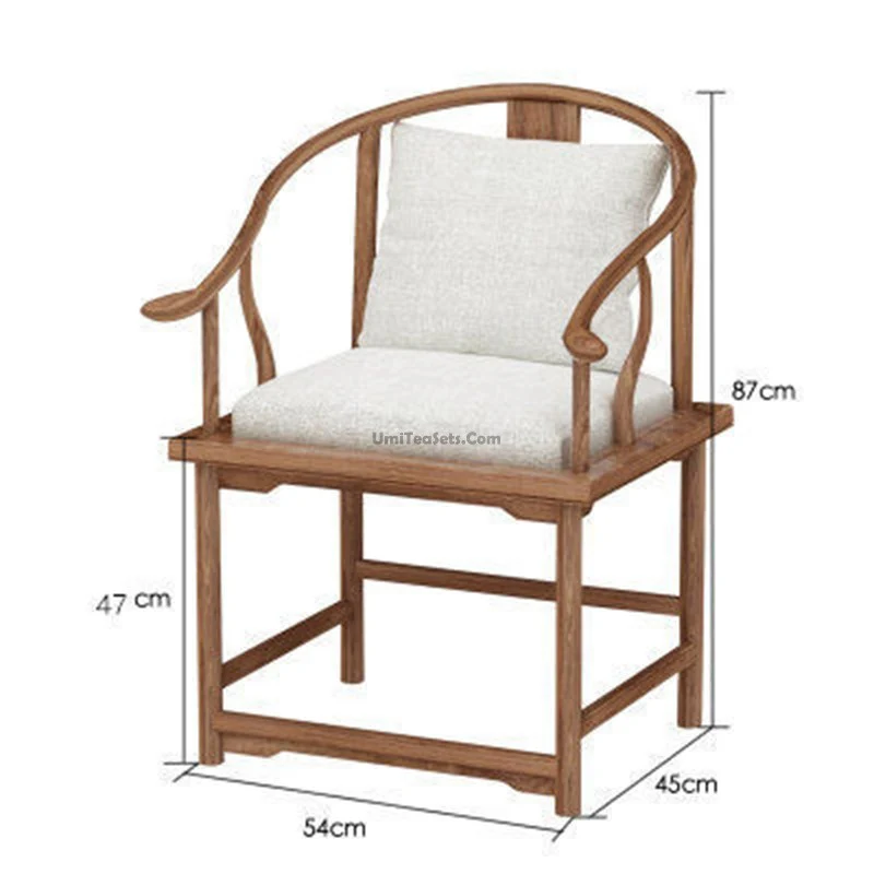 Solid Wood Chinese Modern Tea Table With Chairs - Image 5
