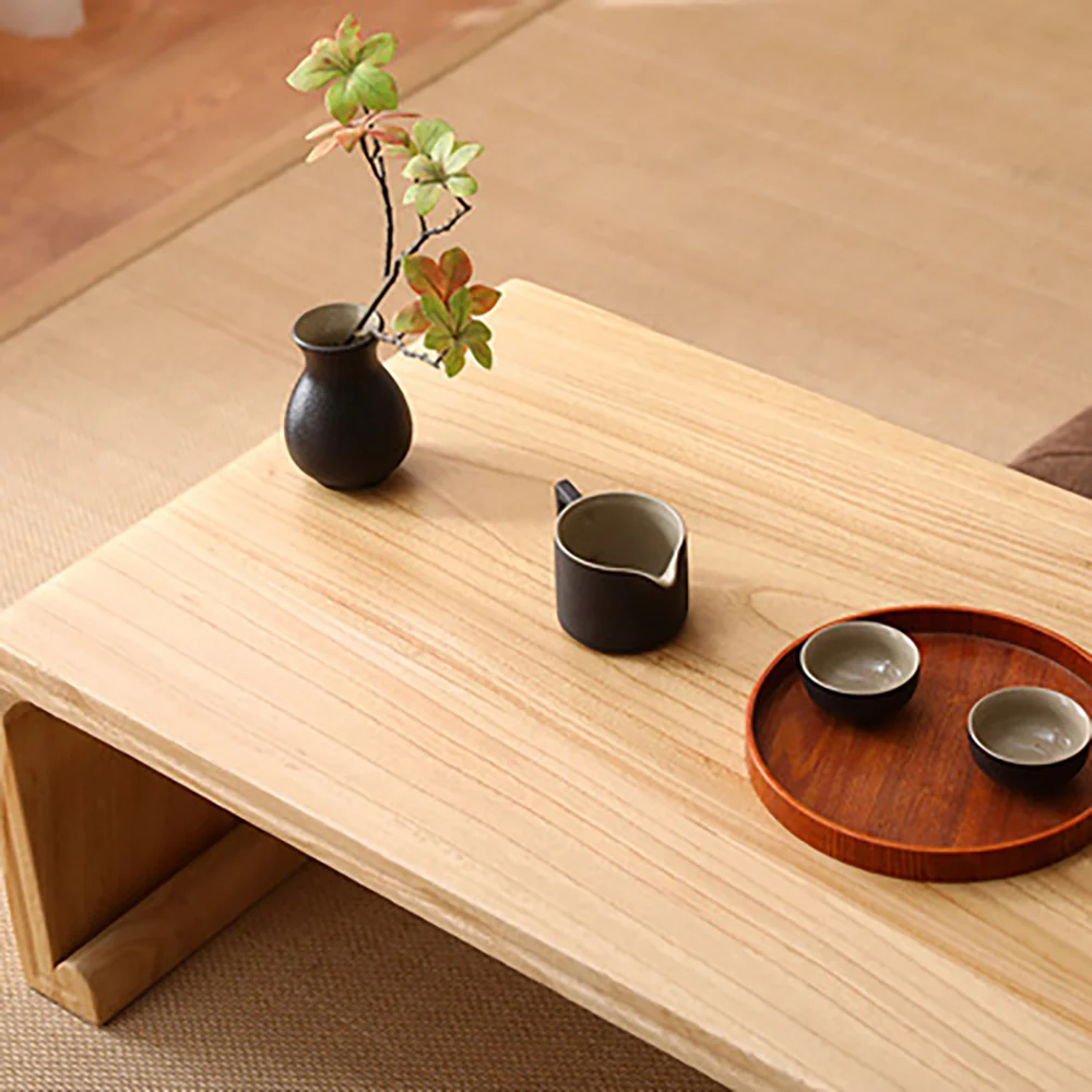 Solid Wood Grain Landscape Low Tea Table - Image 4