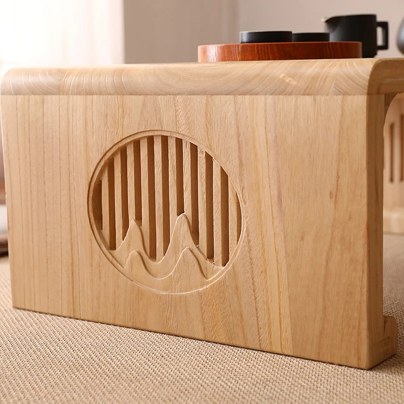 Solid Wood Grain Landscape Low Tea Table - Image 5