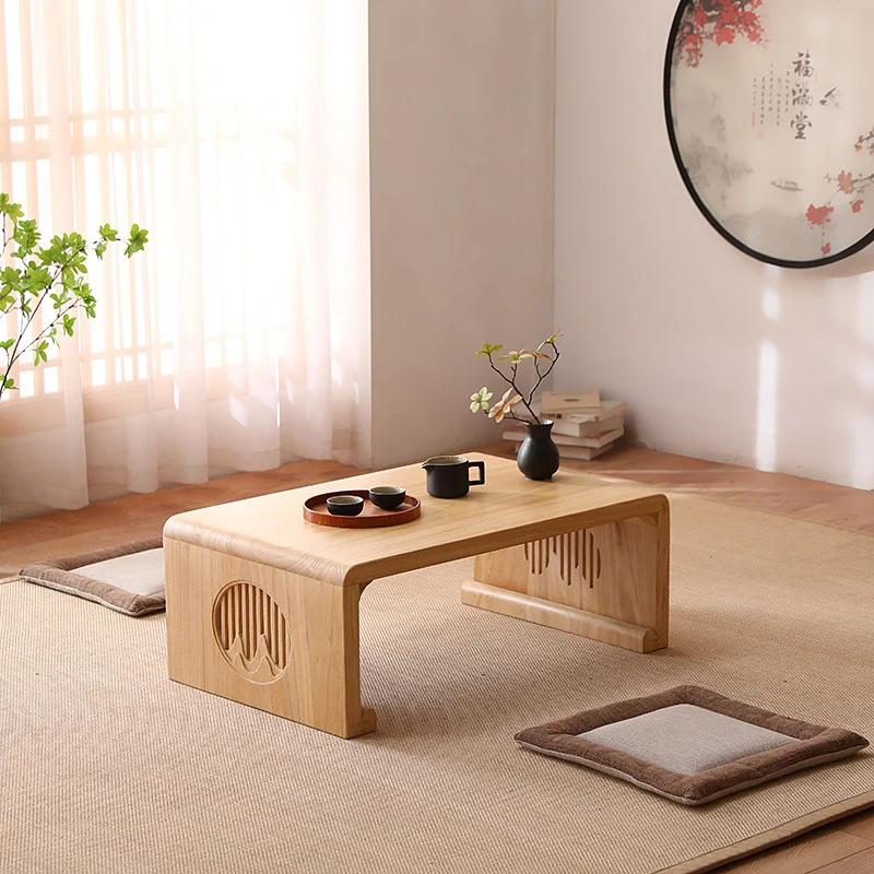Solid Wood Grain Landscape Low Tea Table - Image 6