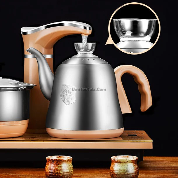 Stainless Steel Teapot With Golden Induction Cooker - Image 3