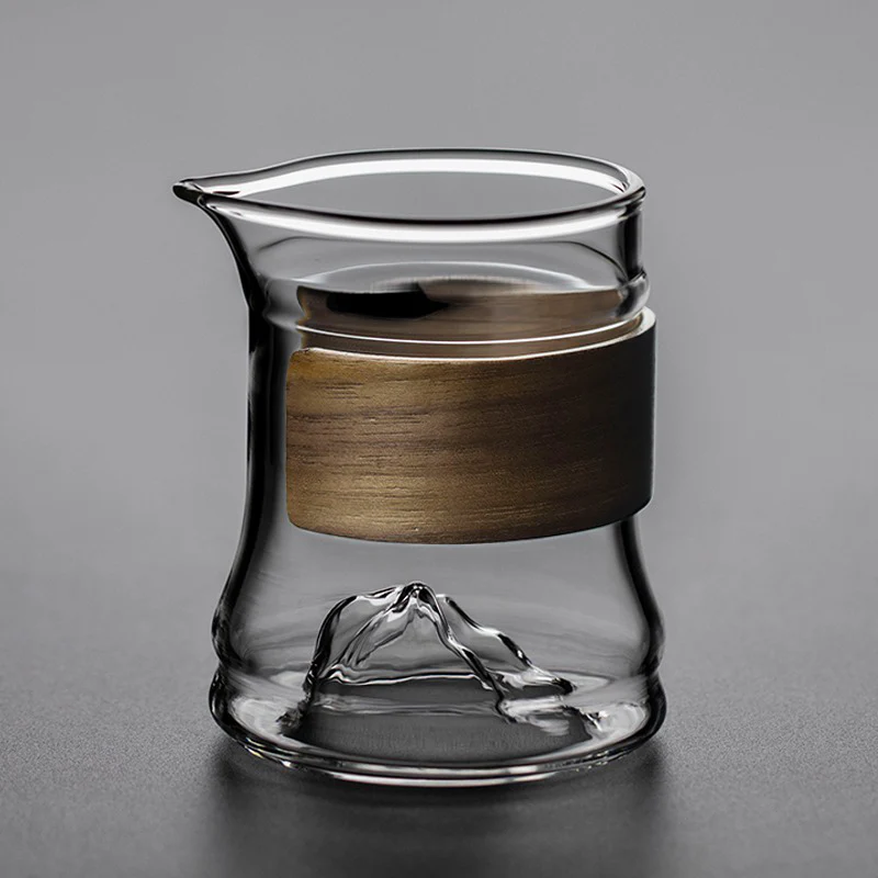 Stripes Glass Fair Cup With Bamboo Handle - Image 10