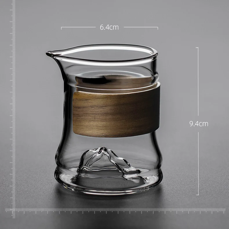 Stripes Glass Fair Cup With Bamboo Handle - Image 5