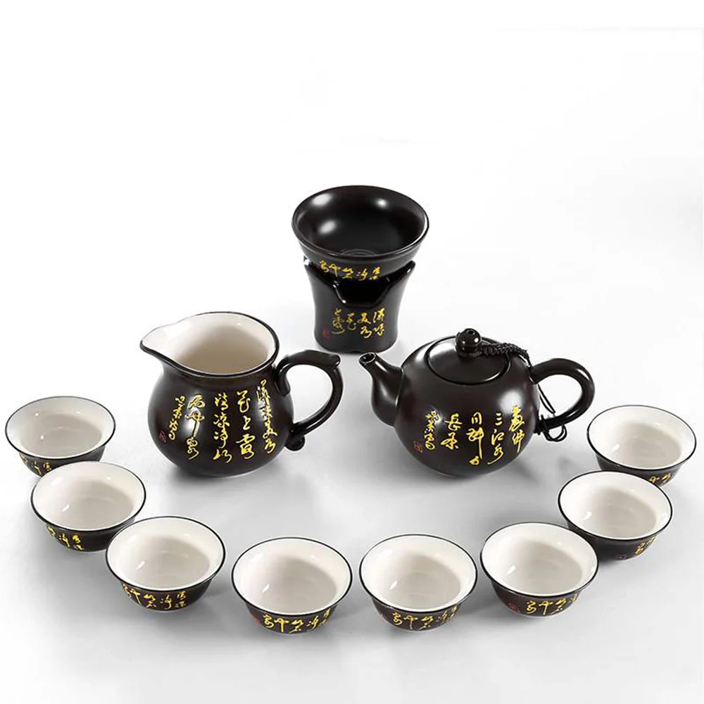 Tang Peom Tea Set With Maitreya Buddha Tea Tray - Image 2