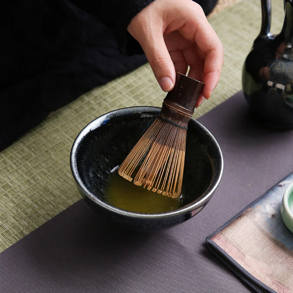 Tenmoku Matcha Green Tea Set With Travel Bag - Image 5