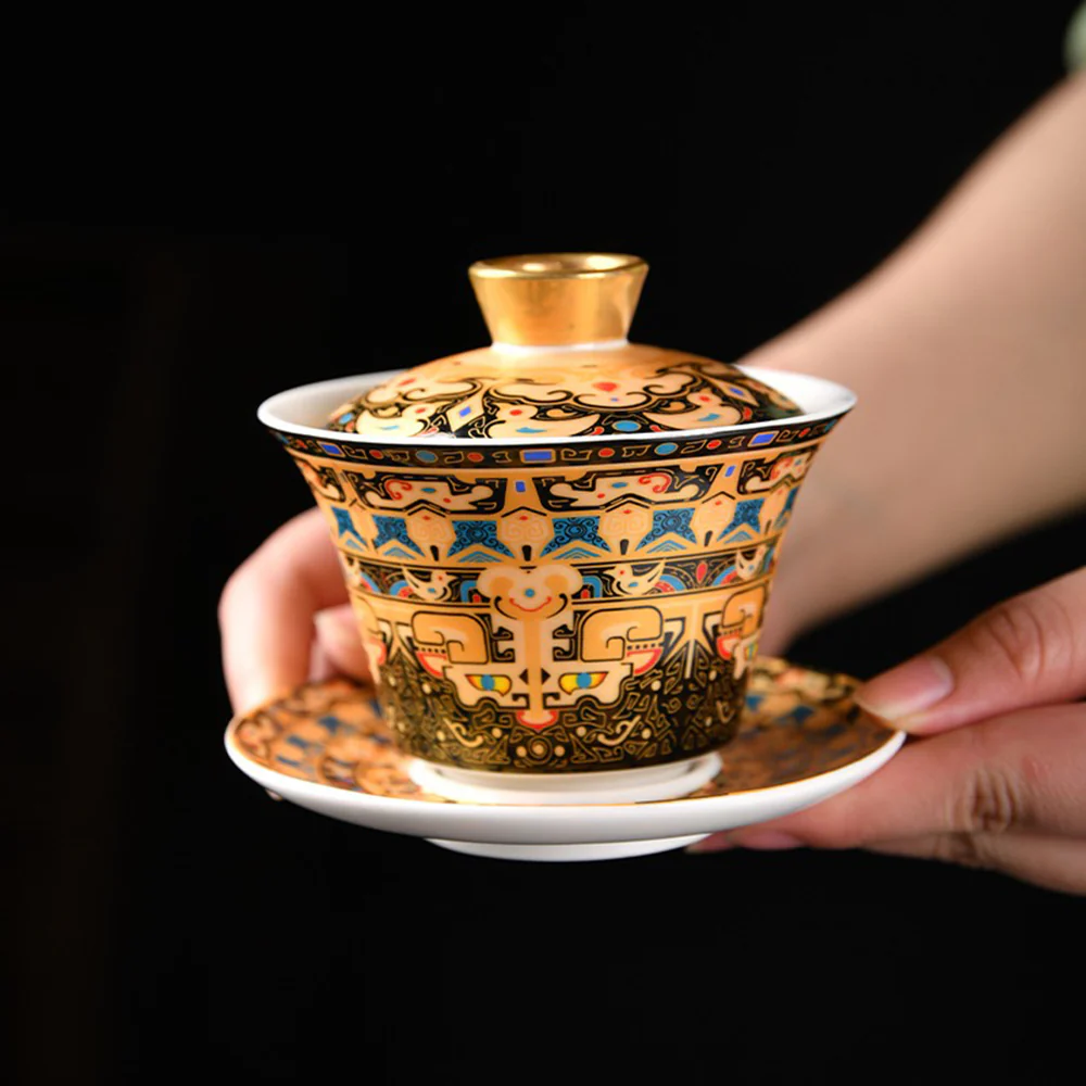 Thangka Enamel Porcelain Gaiwan - Image 2