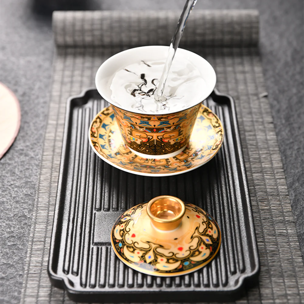 Thangka Enamel Porcelain Gaiwan - Image 4
