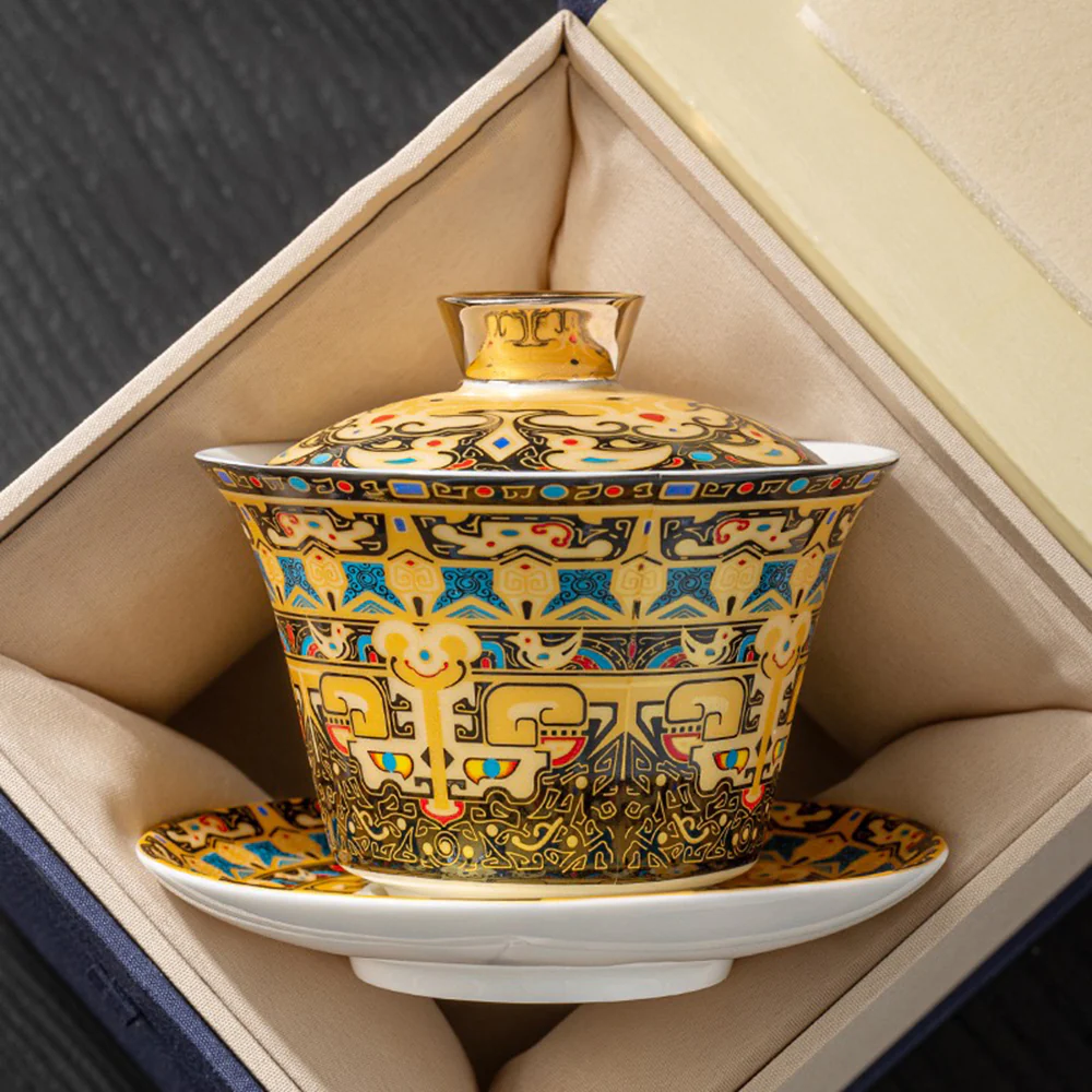 Thangka Enamel Porcelain Gaiwan - Image 5