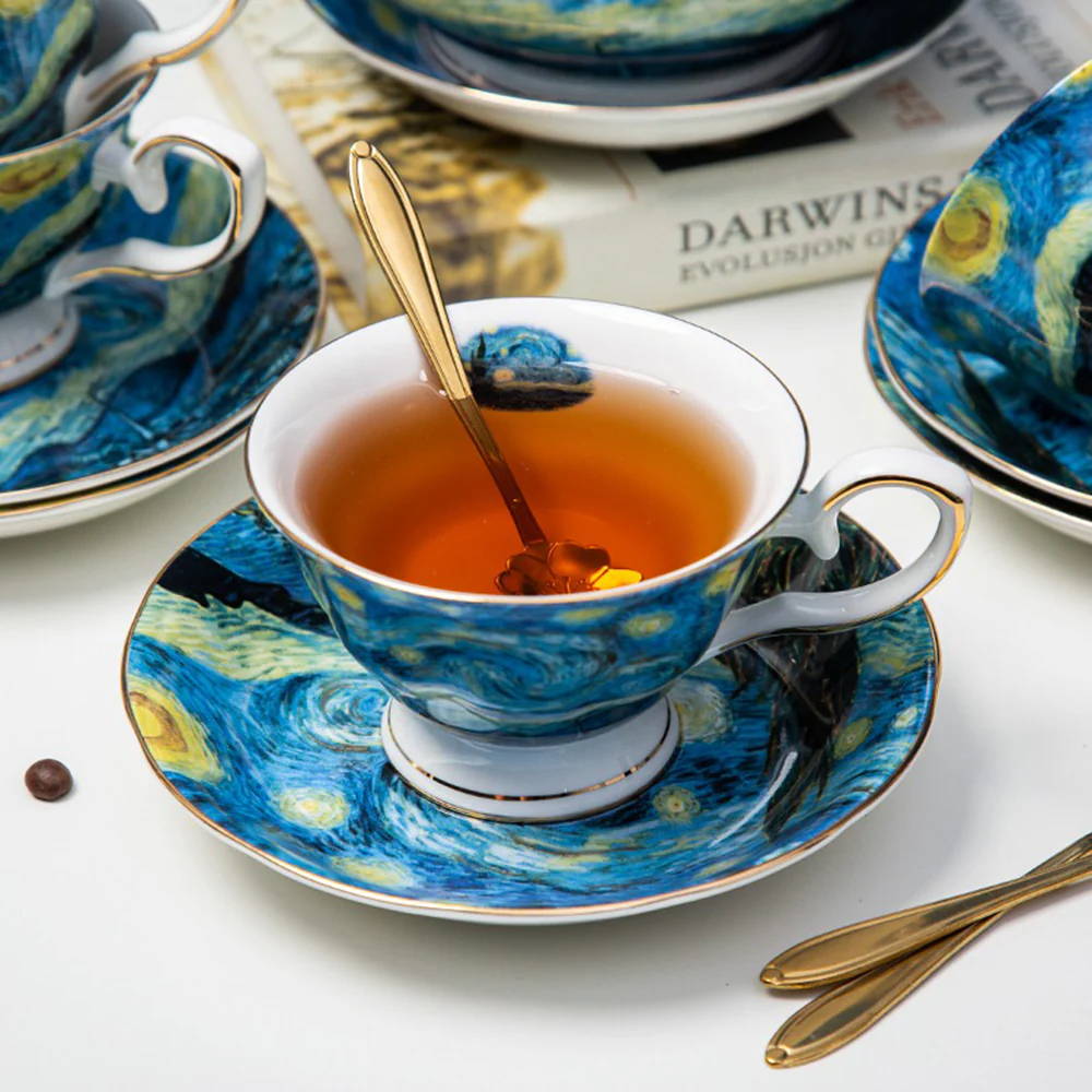 The Starry Night Bone China Tea Set - Image 2