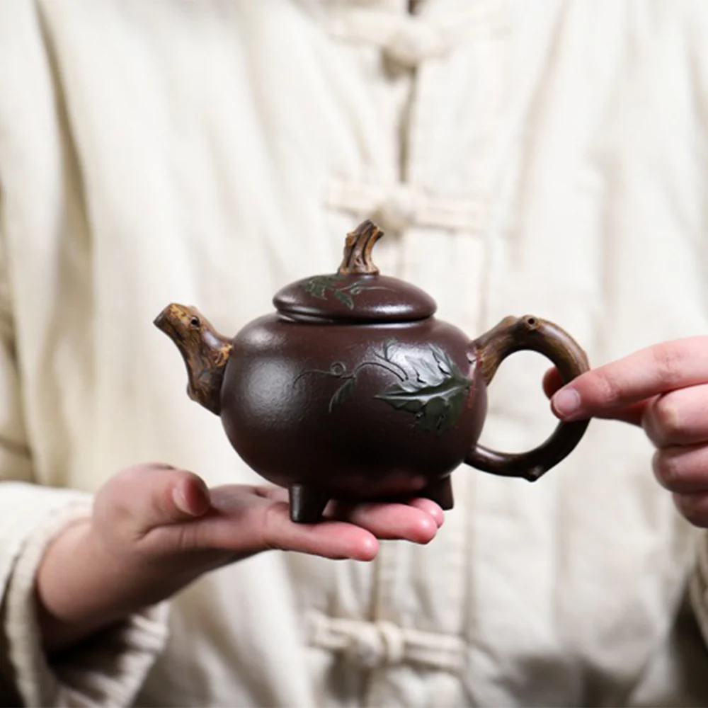 Three-legged Gourd Purple Clay Teapot - Image 2