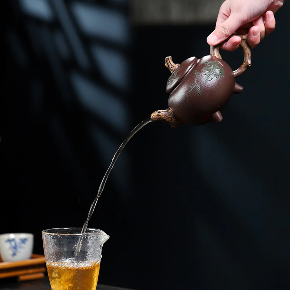 Three-legged Gourd Purple Clay Teapot - Image 5