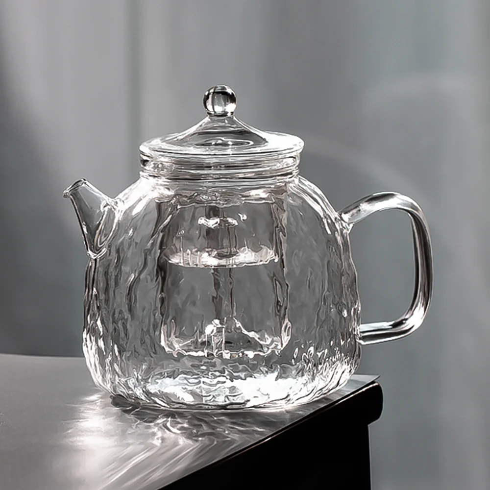 Tree Grain Glass Teapot With Steam Infuser - Image 2