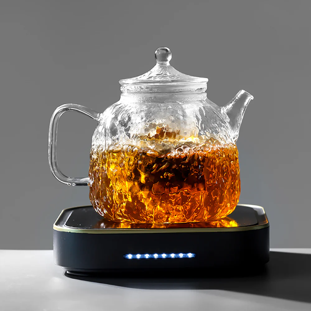 Tree Grain Glass Teapot With Steam Infuser - Image 3