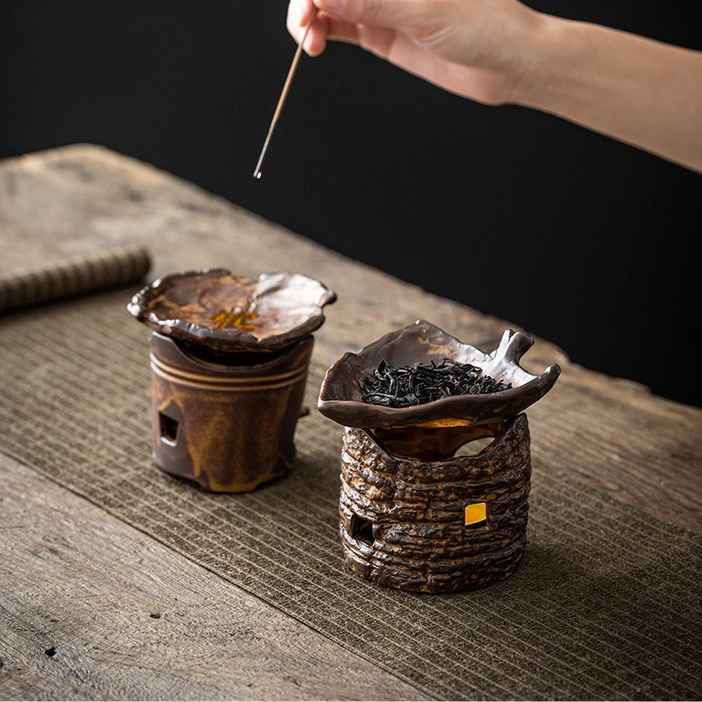 Tree Stump Tea Leaves Candle Warmer - Image 5