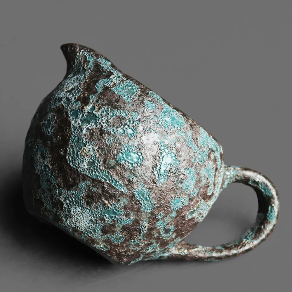 Vintage Bronze Coarse Pottery Fair Cup - Image 3