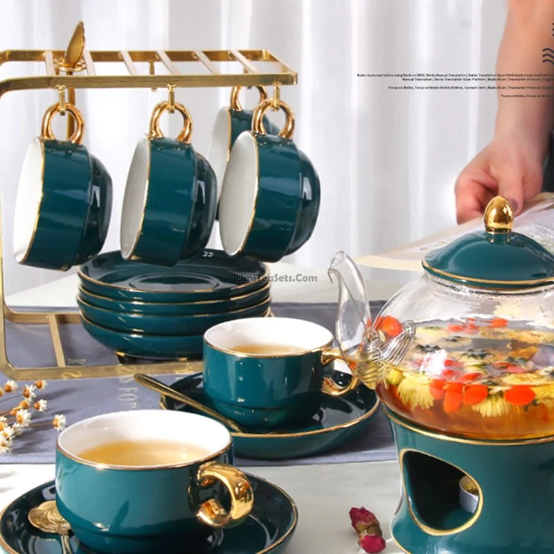 Vintage Flower Tea Set With Warmer - Image 3