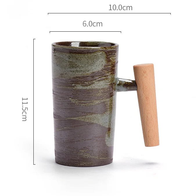 Vintage Japanese Mug with Wooden Handle - Image 11