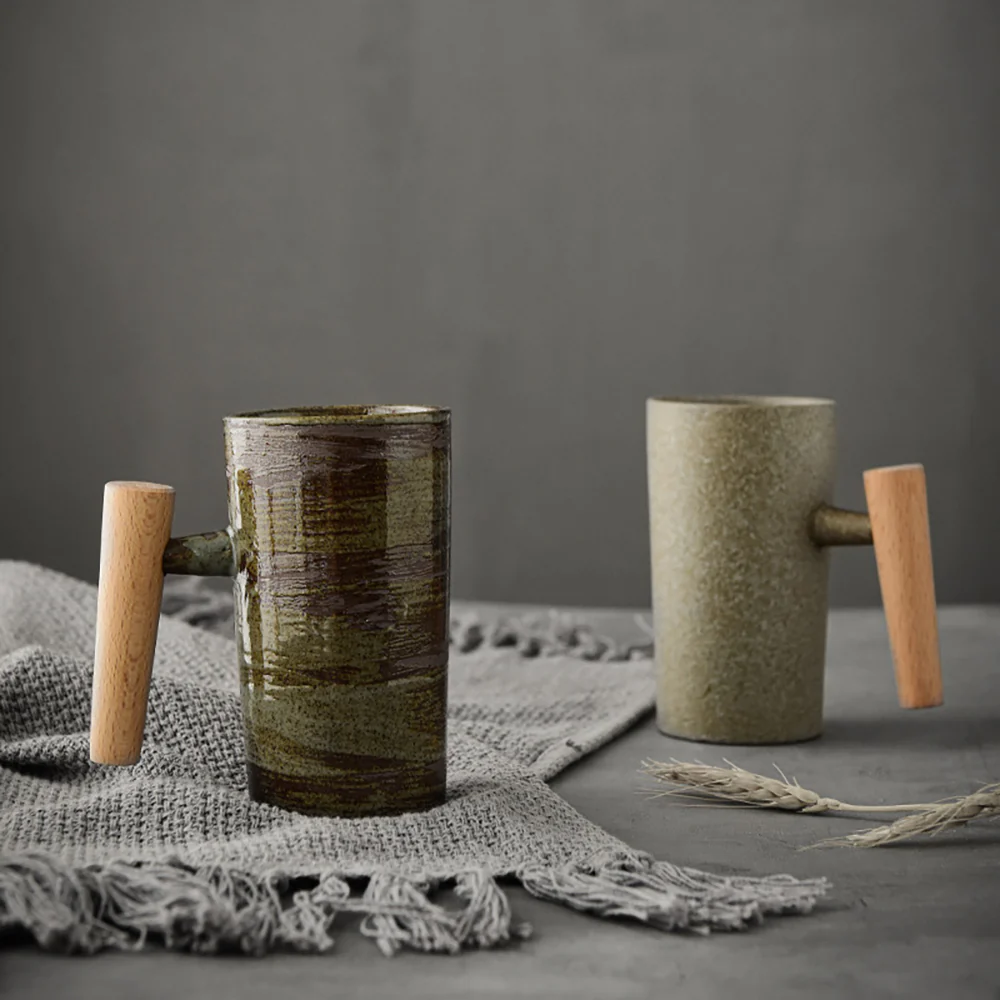 Vintage Japanese Mug with Wooden Handle - Image 4