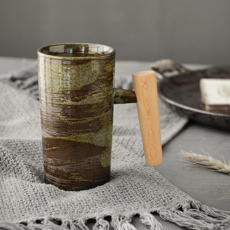Vintage Japanese Mug with Wooden Handle - Image 9