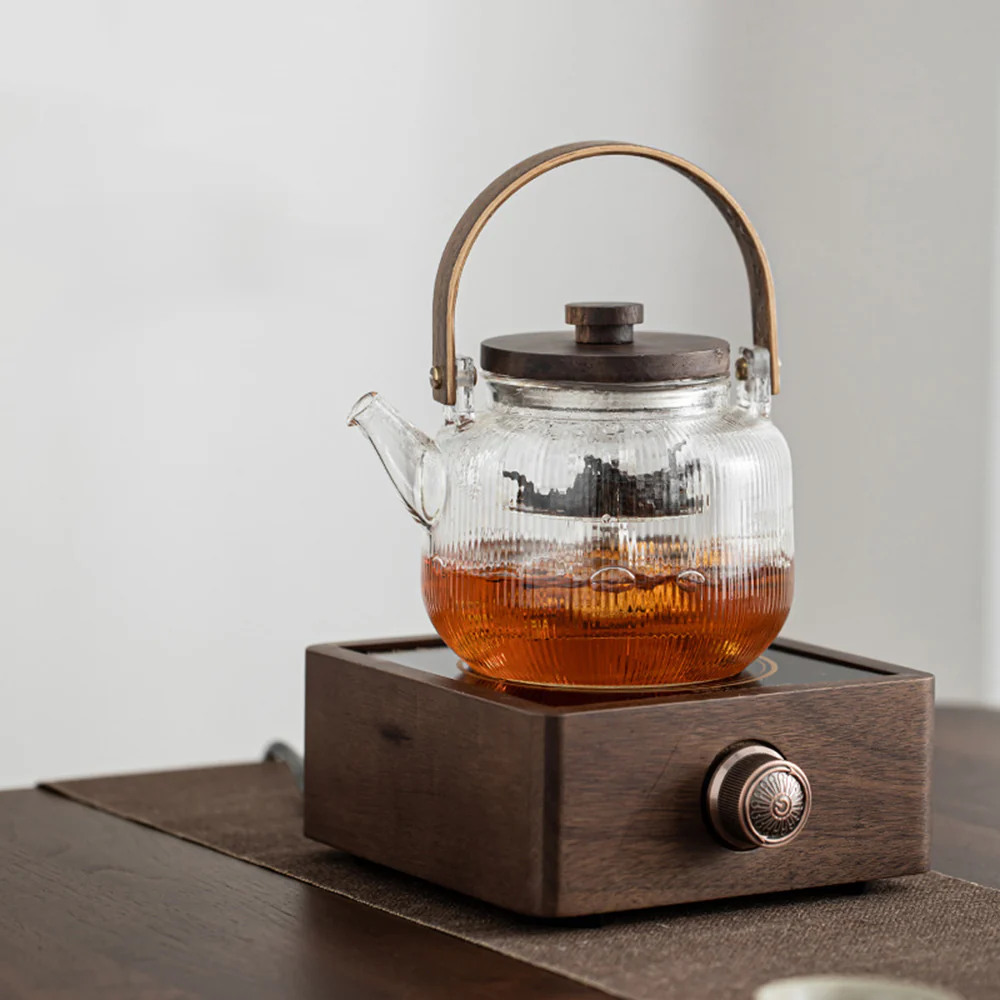 Walnut Adjustable Electronic Tea Stove Heater - Image 3