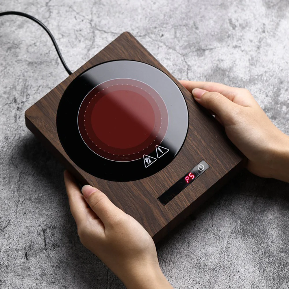 Walnut Induction Cooker Teapot Warmer - Image 2