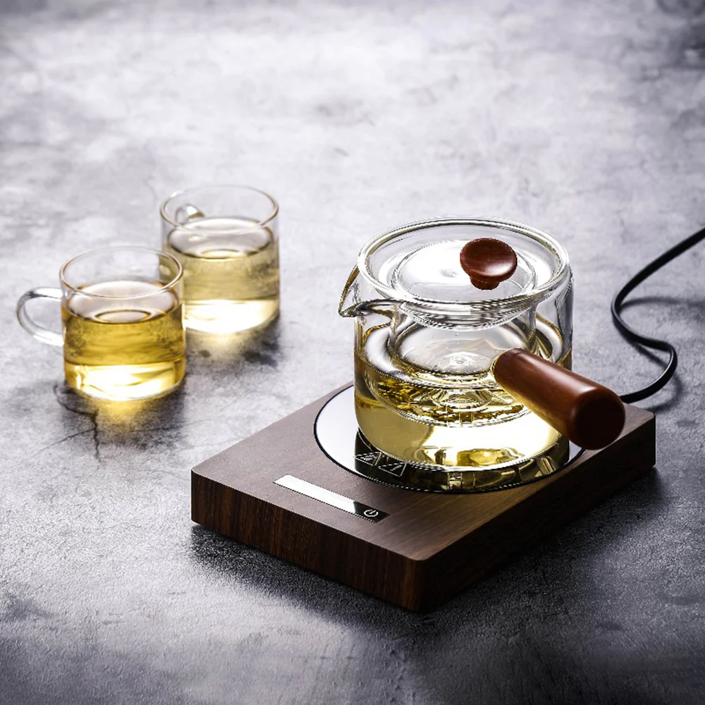Walnut Induction Cooker Teapot Warmer - Image 4