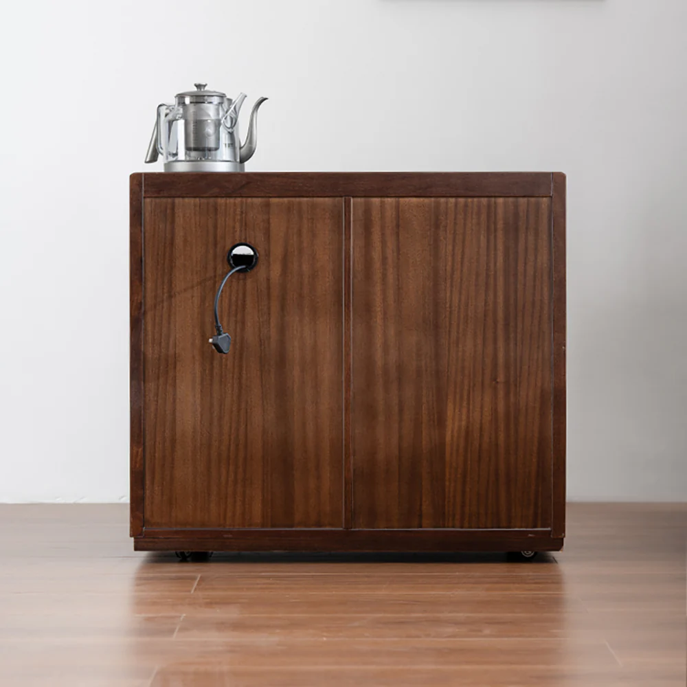 Walnut Integrated Movable Tea Table - Image 5