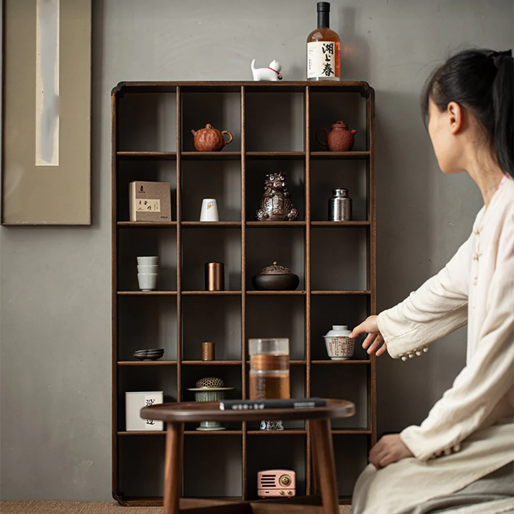 Walnut Solid Wood DuoBaoGe Display Cabinet - Image 5