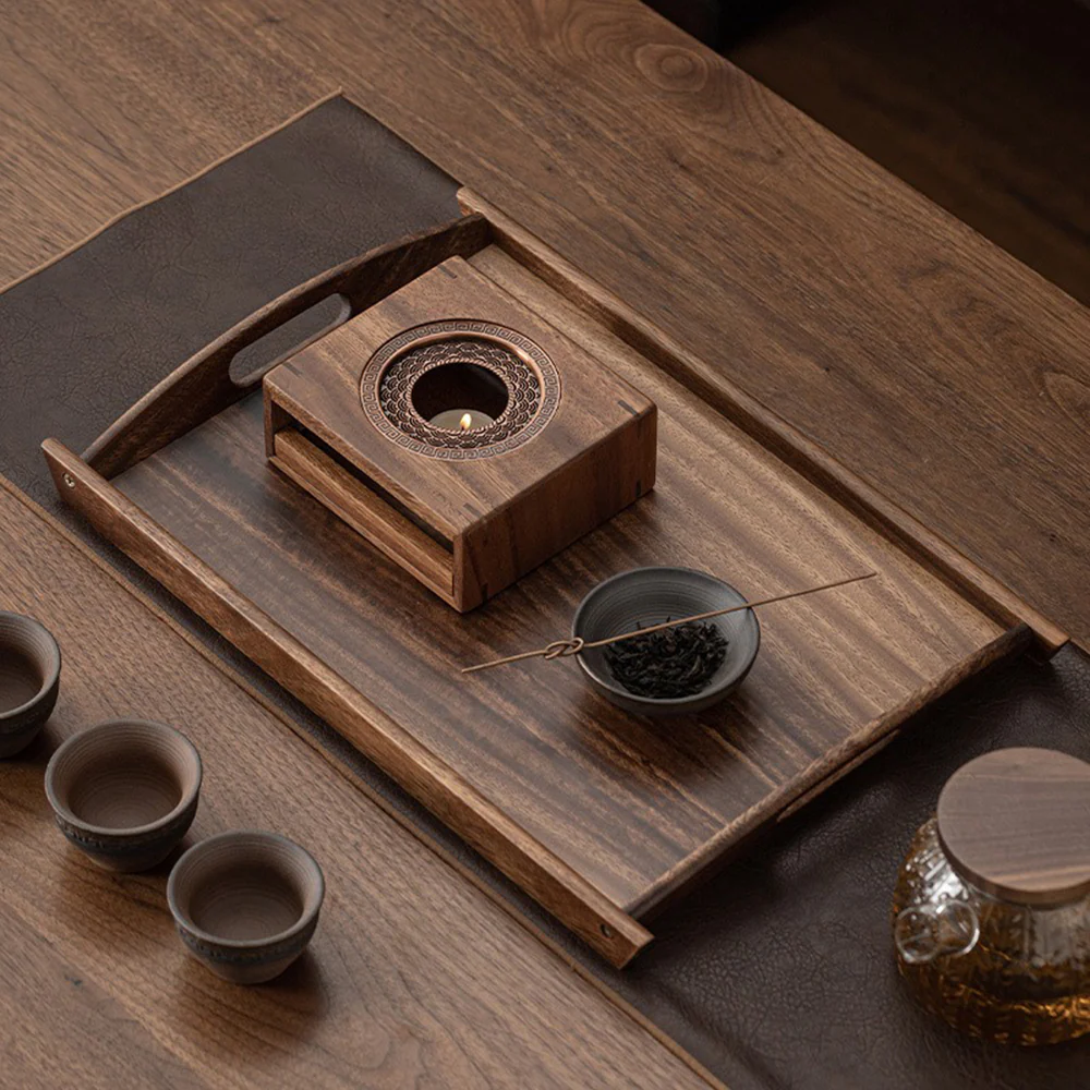 Walnut Wood Candle Teapot Warmer - Image 2