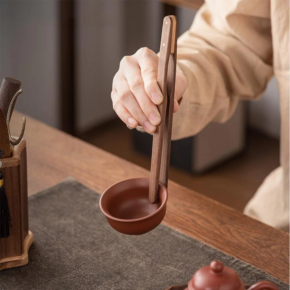Walnut Wood Tea Utensils Set With Coaster - Image 5