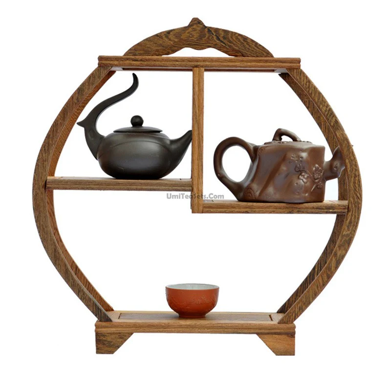 Wenge Wood Round Tea Set Stand - Image 2