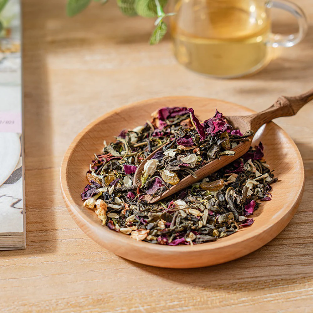 White Grape Rose Jasmine Green Fruit Tea - Image 2