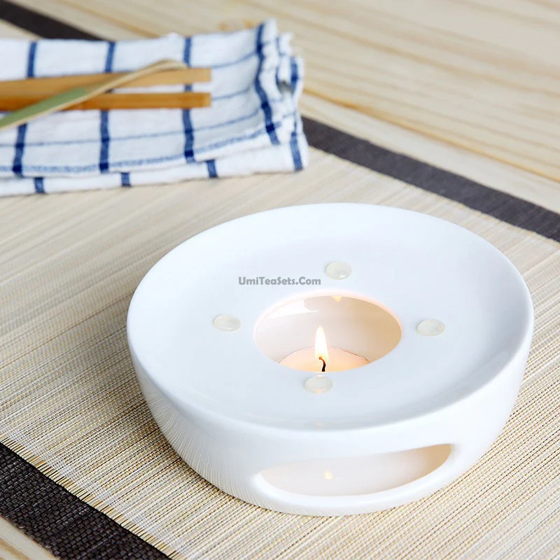 White Porcelain Candle Teapot Warmer - Image 3