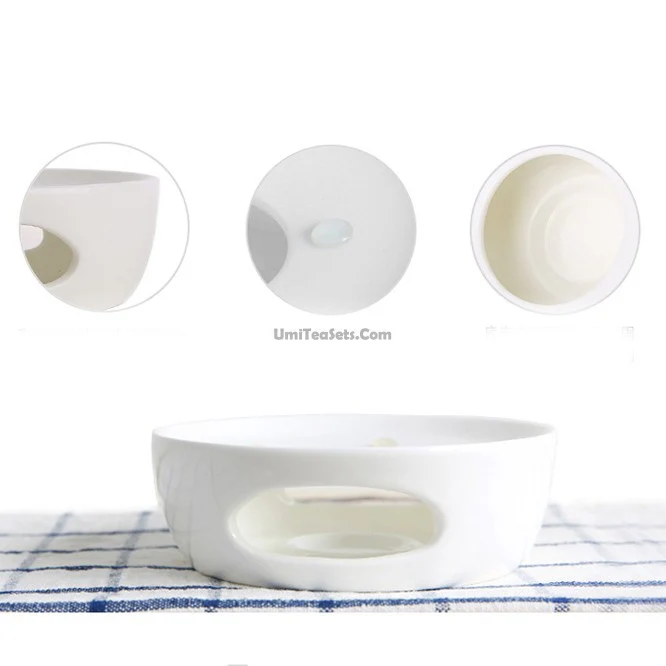 White Porcelain Candle Teapot Warmer - Image 4