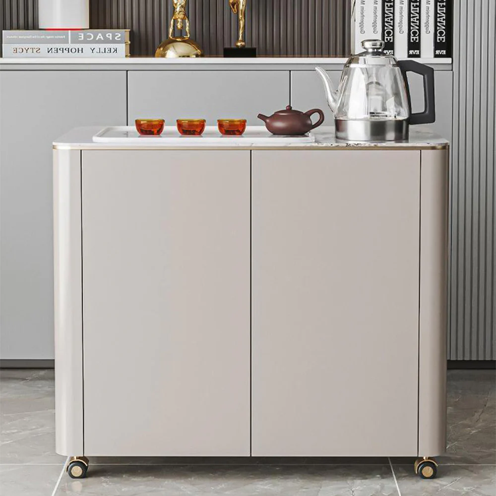 White Rock Slabs Movable Tea Table - Image 2