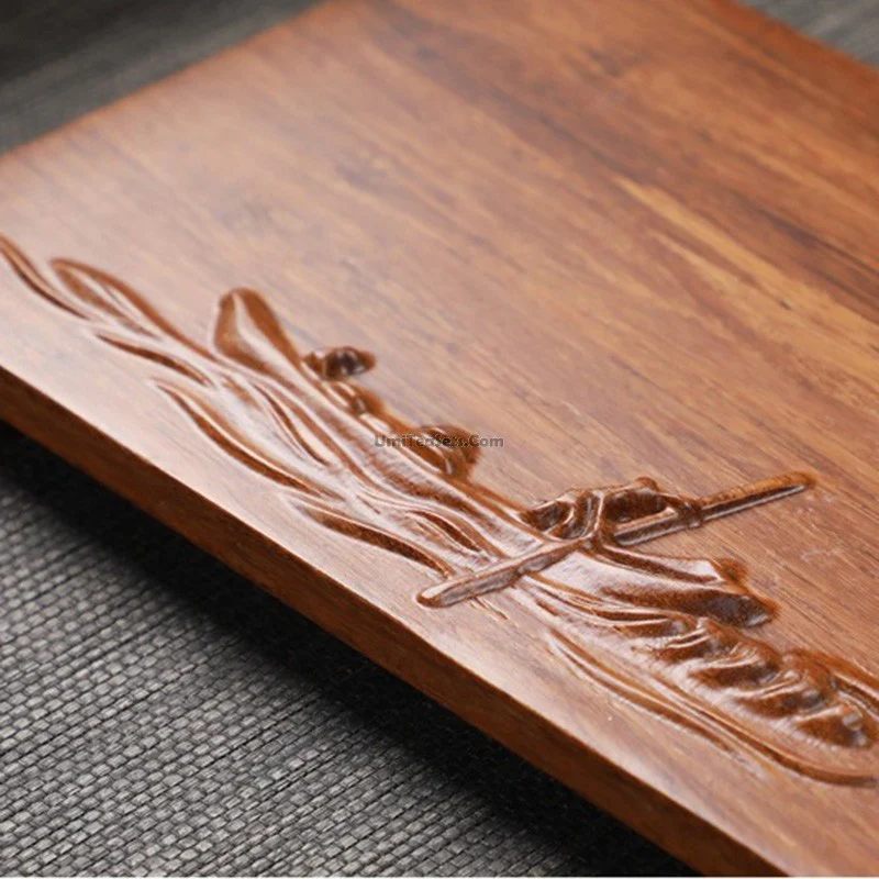 Wooden Tea Tray With Copper Stand - Image 5