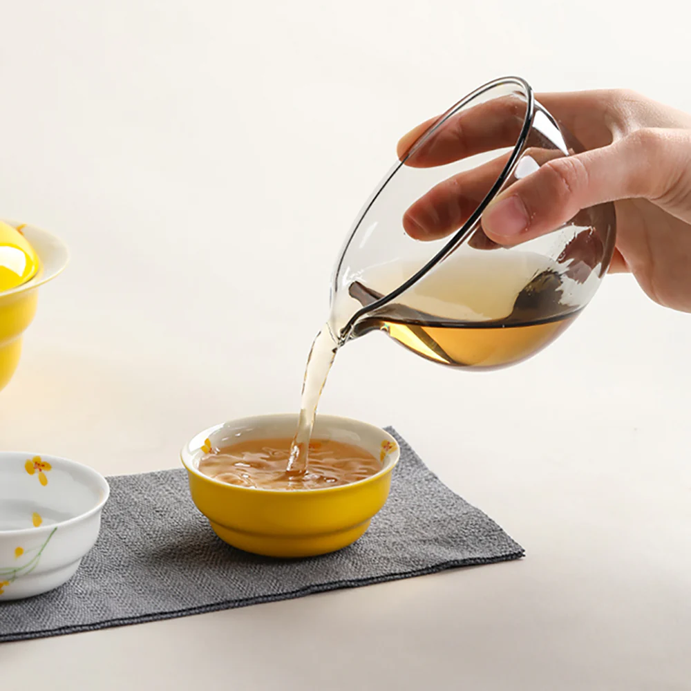 Yellow Rapeseed Flowers Travel Tea Set - Image 4