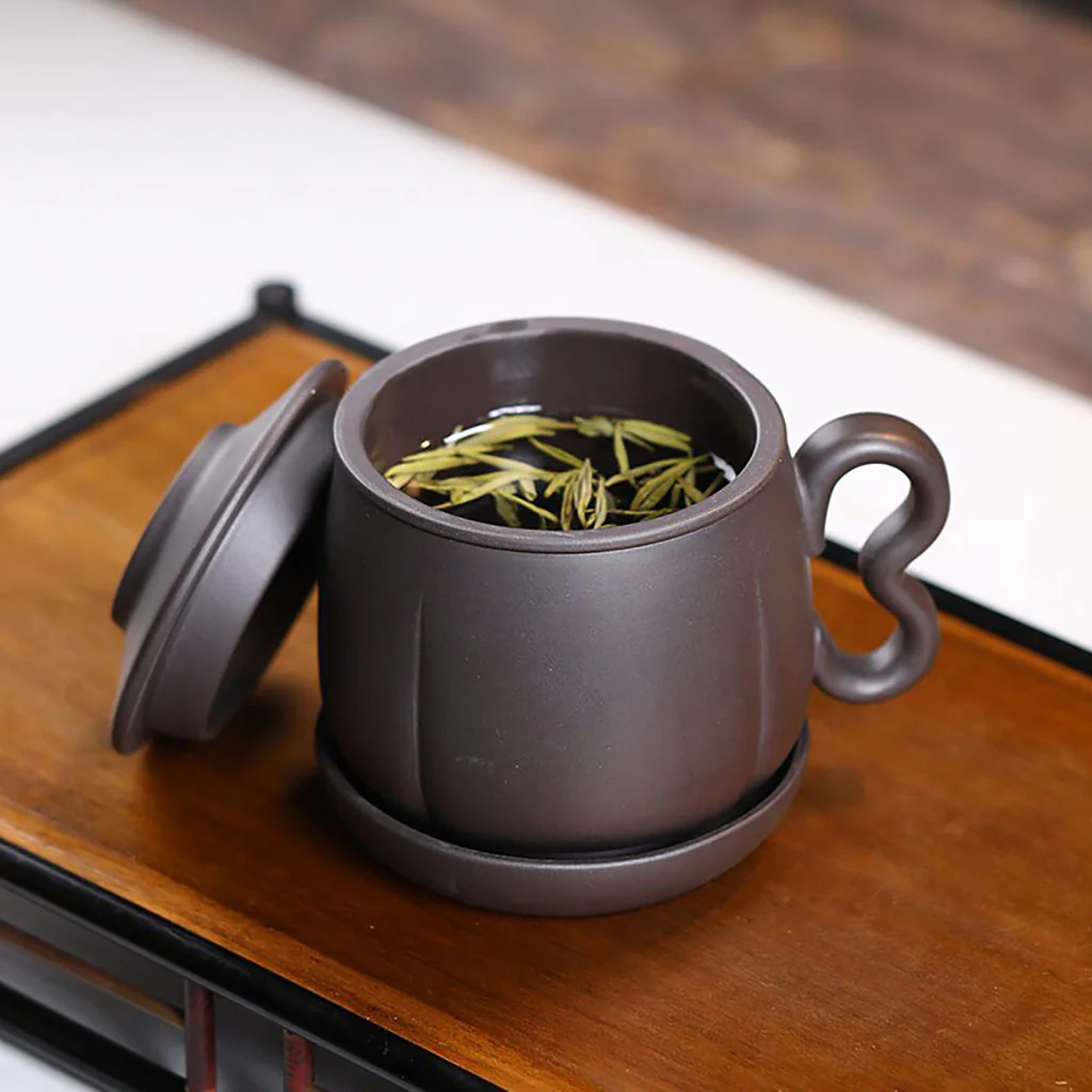Yixing Black Clay Tea Cup With Infuser - Image 2
