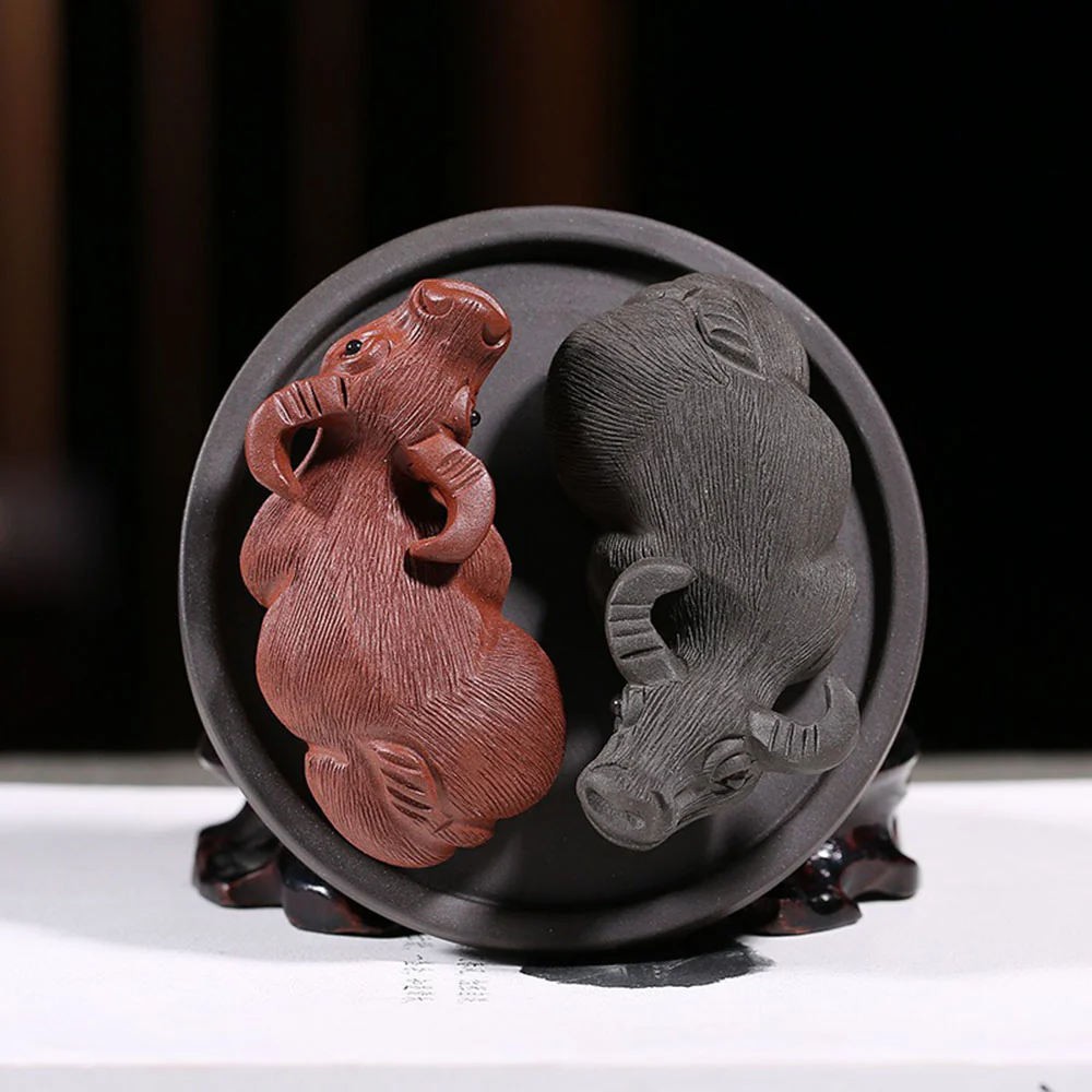 Yixing Clay Ba Gua Buffalos Tea Pet - Image 2
